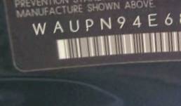 VIN prefix WAUPN94E68N0