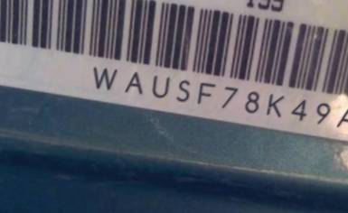 VIN prefix WAUSF78K49A0