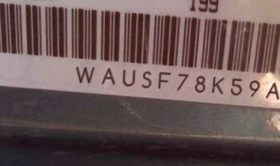 VIN prefix WAUSF78K59A1