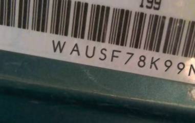 VIN prefix WAUSF78K99N0