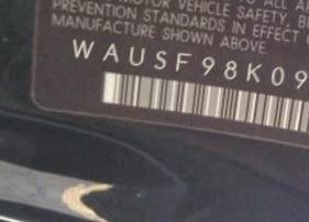 VIN prefix WAUSF98K09N0