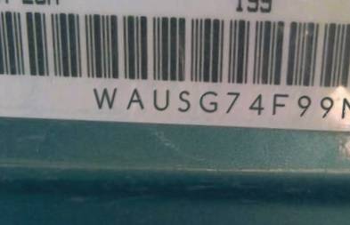 VIN prefix WAUSG74F99N0