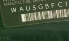 VIN prefix WAUSGBFC1CN0