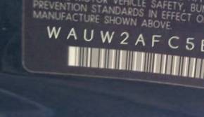 VIN prefix WAUW2AFC5EN1