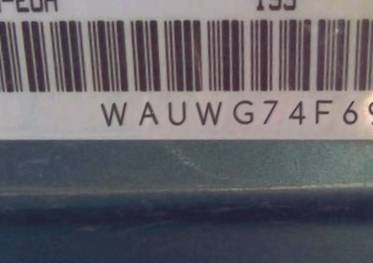 VIN prefix WAUWG74F69N0