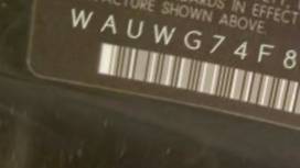 VIN prefix WAUWG74F89N0