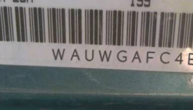 VIN prefix WAUWGAFC4EN0