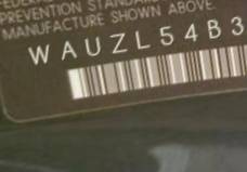 VIN prefix WAUZL54B3YN0