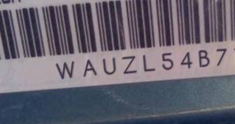 VIN prefix WAUZL54B7YN0