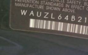 VIN prefix WAUZL64B21N0