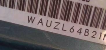 VIN prefix WAUZL64B21N1