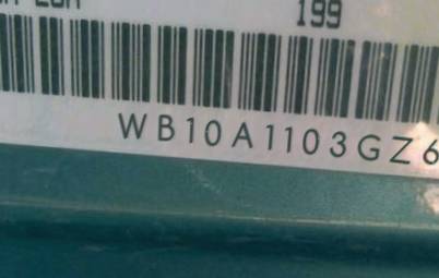 VIN prefix WB10A1103GZ6