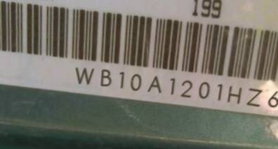 VIN prefix WB10A1201HZ6
