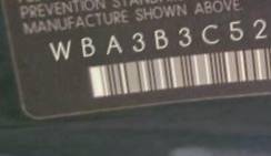 VIN prefix WBA3B3C52DJ9