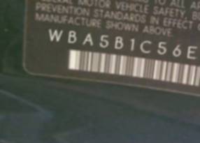 VIN prefix WBA5B1C56ED9