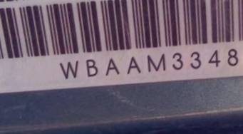 VIN prefix WBAAM3348YCD