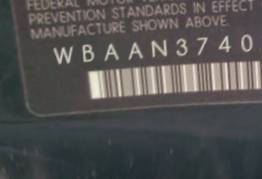 VIN prefix WBAAN37401NE