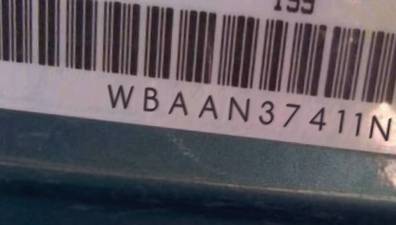 VIN prefix WBAAN37411ND