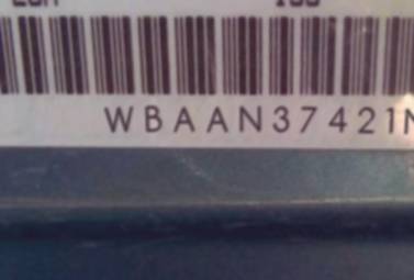 VIN prefix WBAAN37421ND