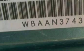 VIN prefix WBAAN37431NE