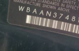 VIN prefix WBAAN37481NE