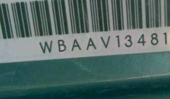 VIN prefix WBAAV13481FT