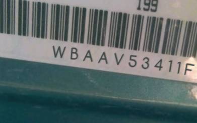 VIN prefix WBAAV53411FK