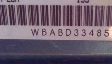 VIN prefix WBABD33485PC