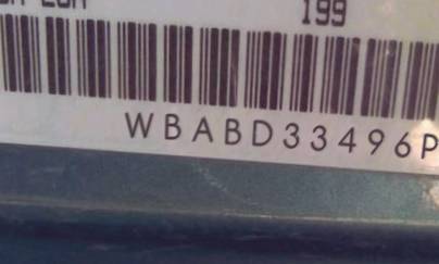 VIN prefix WBABD33496PL