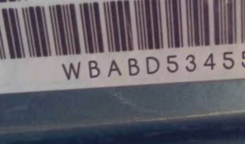 VIN prefix WBABD53455PD