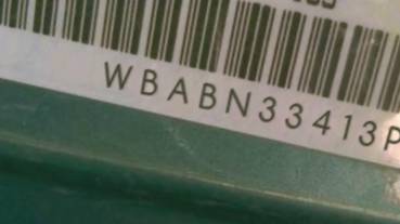 VIN prefix WBABN33413PG