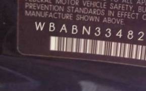 VIN prefix WBABN33482PG