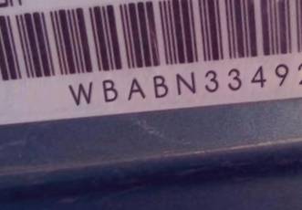 VIN prefix WBABN33492PG