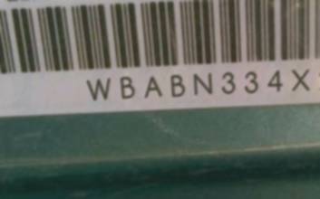 VIN prefix WBABN334X2PG