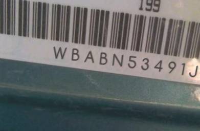 VIN prefix WBABN53491JU