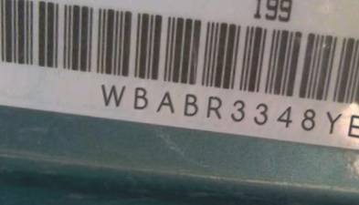 VIN prefix WBABR3348YEB