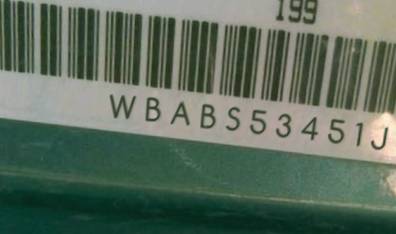 VIN prefix WBABS53451JU