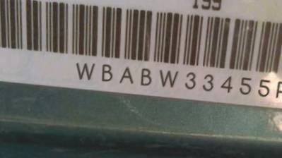 VIN prefix WBABW33455PG