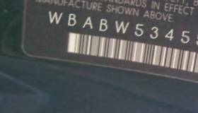 VIN prefix WBABW53455PL