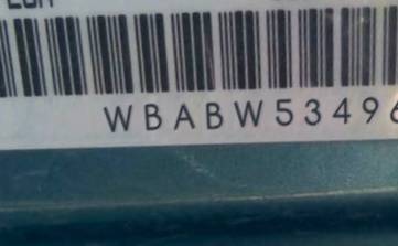 VIN prefix WBABW53496PL