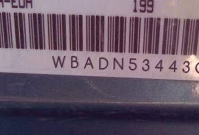 VIN prefix WBADN53443GF