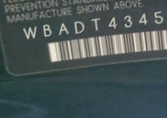 VIN prefix WBADT43452GZ