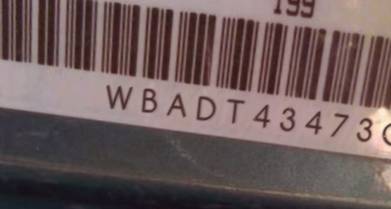 VIN prefix WBADT43473G0