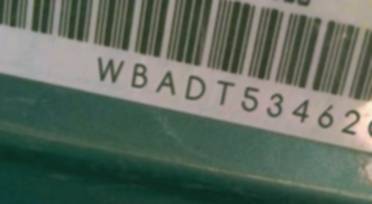 VIN prefix WBADT53462CE