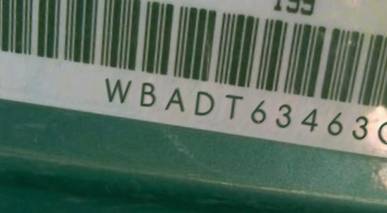VIN prefix WBADT63463CK