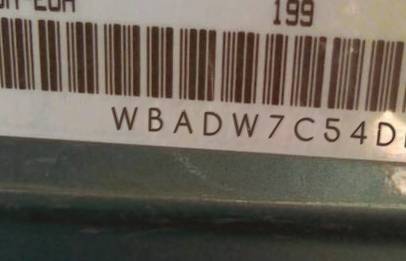 VIN prefix WBADW7C54DE7