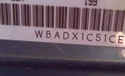 VIN prefix WBADX1C51CE5