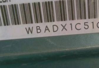 VIN prefix WBADX1C51CJ1