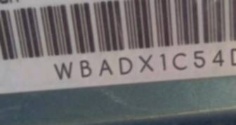 VIN prefix WBADX1C54DJ1