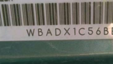 VIN prefix WBADX1C56BE5